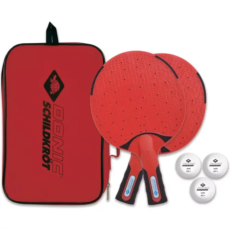 Set de tennis de table Donic-Schildkröt Outdoor - Weatherproof, 2 Schläger + 3 Bälle
