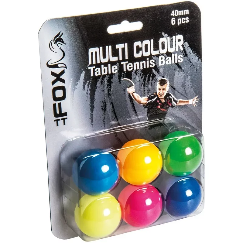 Balle de tennis de table colorées Fox TT (x6)
