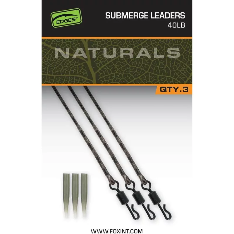 swivel Fox Submerged Leaders 40lb (x3)