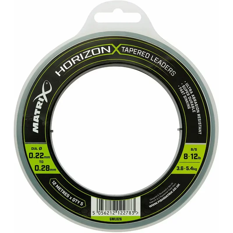 Head of line Matrix Horizon X tapered shock leader - 8lb/12lb