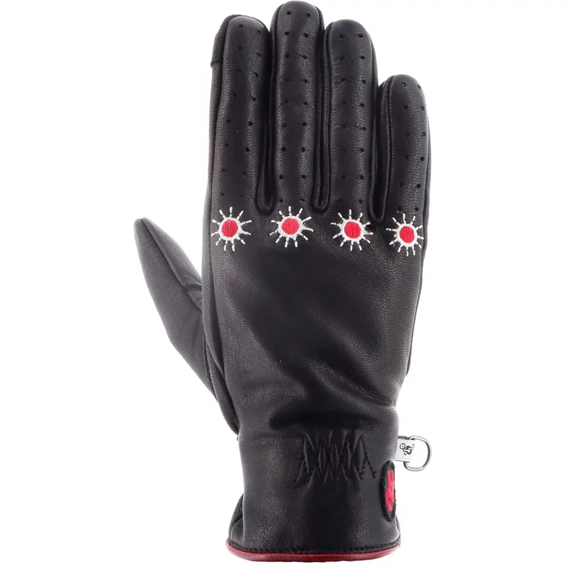 Gants cuir femme Helston Shine noir- T9