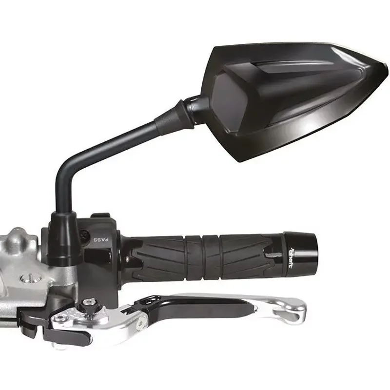 Rétroviseur universel noir brillant avec insert noir mat Chaft Ebony