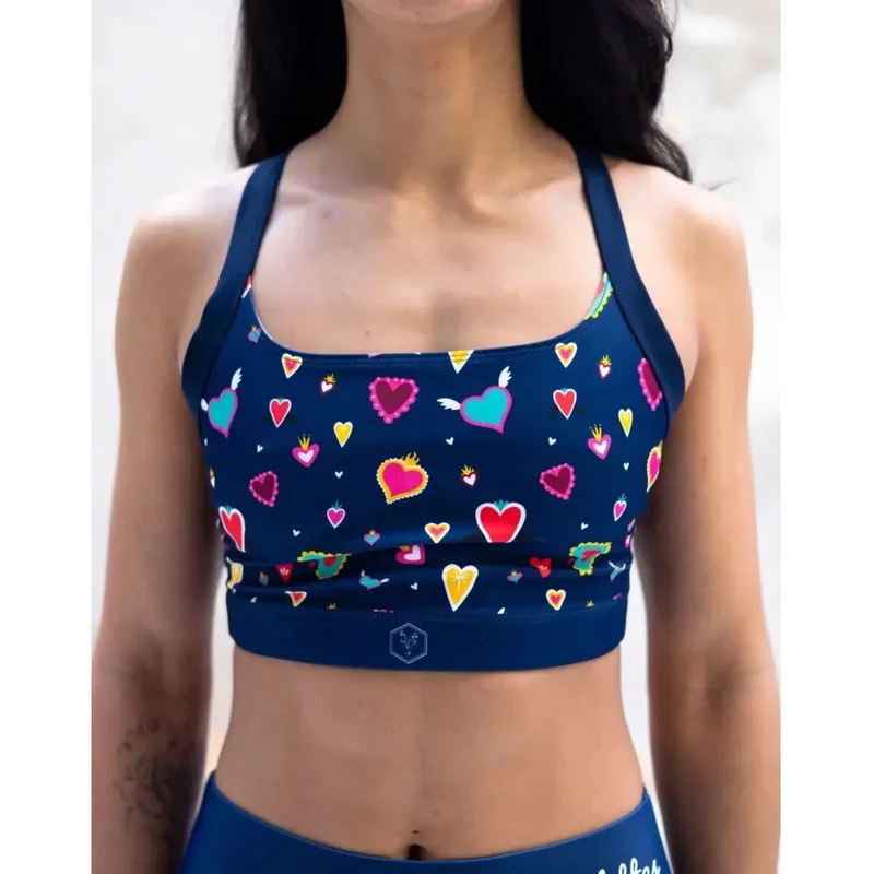 Brassière femme Les Poulettes Fitness Cœur