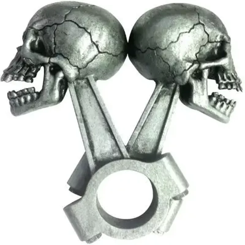 Autocollant Lethal Threat 3D crane piston argent 10cm x 10cm