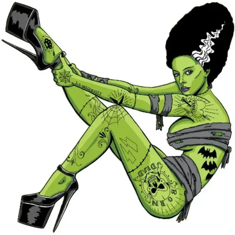 Autocollant Lethal Threat fiancée de Frankeistein 60x80 mm