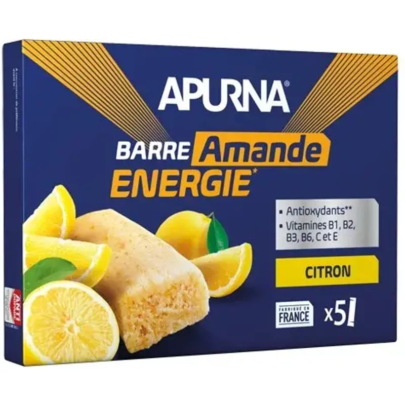 Lot de 5 barres fondantes Apurna Citron/Amande