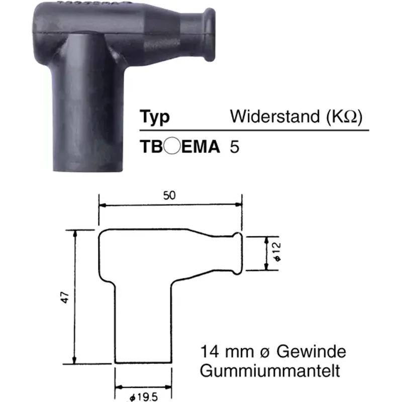 Capuchon antiparasite moto NGK TB05EMA