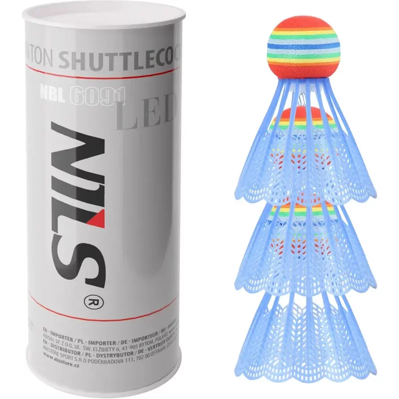 Volants de badminton nylon led NILS Extreme NBL6091 (x3)
