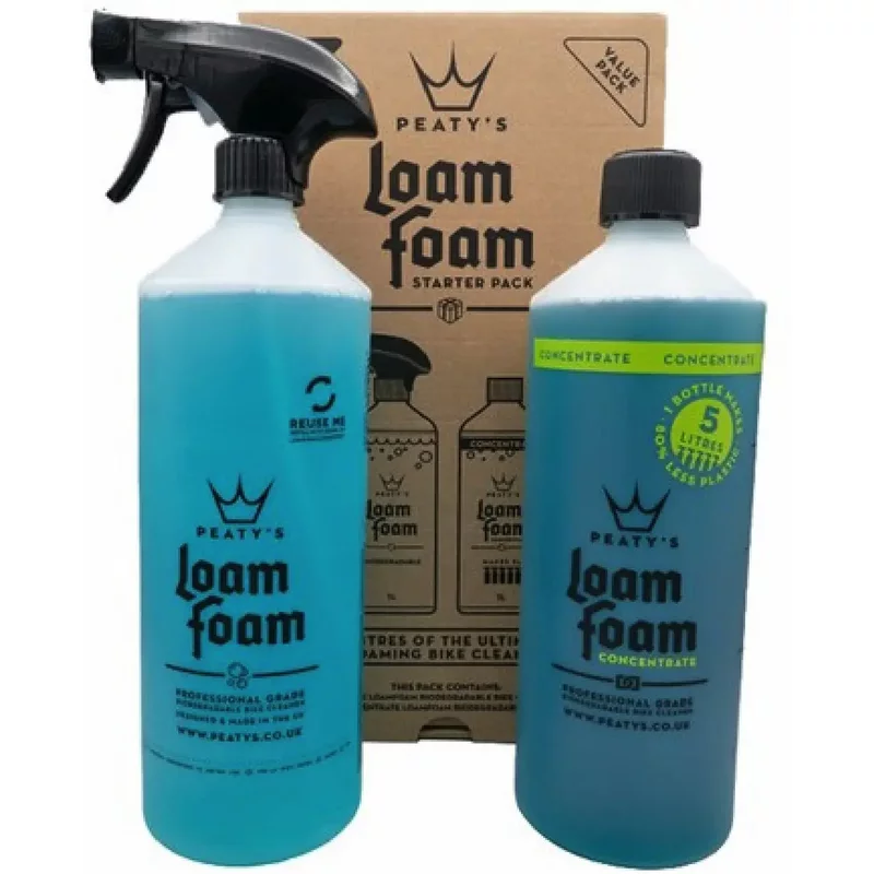 Kit spray nettoyant vélo concentré Peaty's Loam Foam