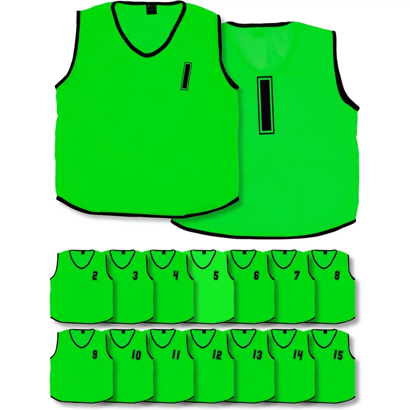 Chasuble en maille numérotés de 1 à 15 Precision (x15)