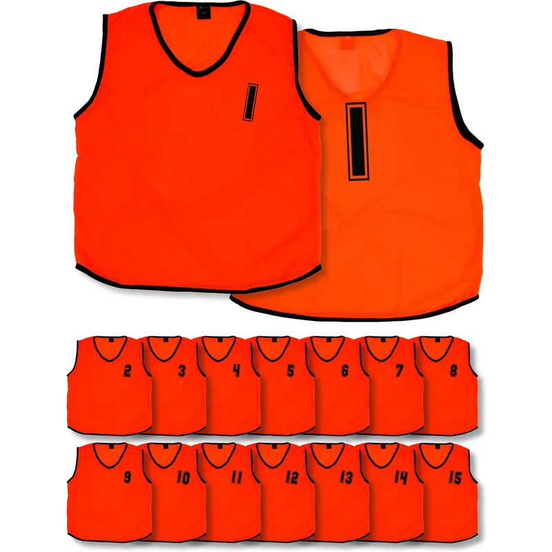 Chasuble en maille numérotés de 1 à 15 Precision (x15)