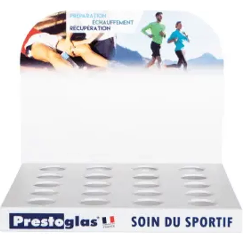Présentoir pour crèmes et gels de massages Prestoglas