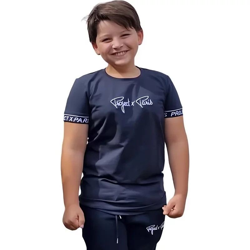T-shirt à bandes élastiques enfant Project X Paris