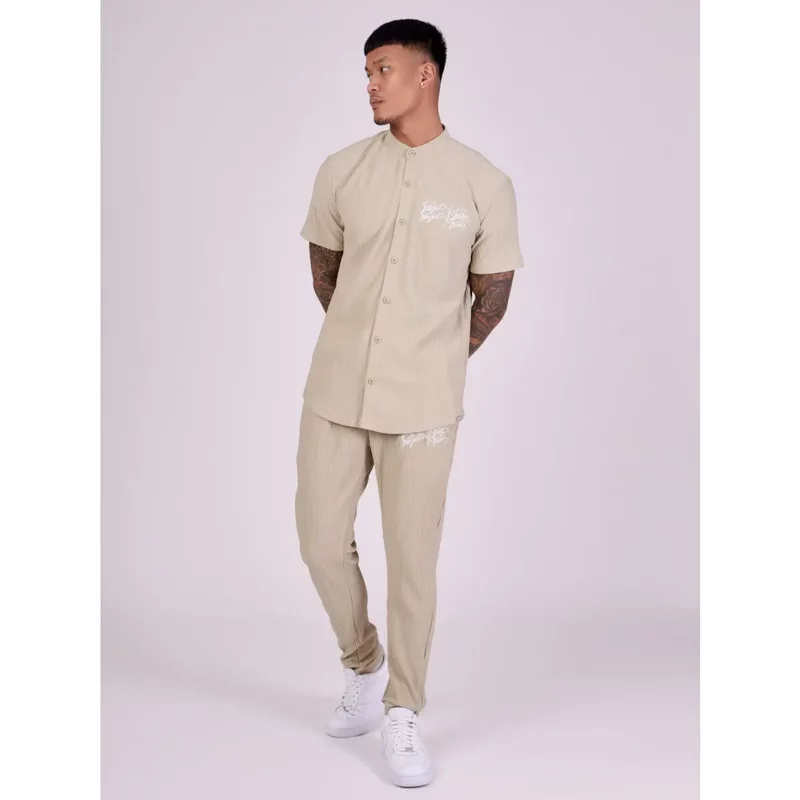 Chemise manches courtes col mao Project X Paris