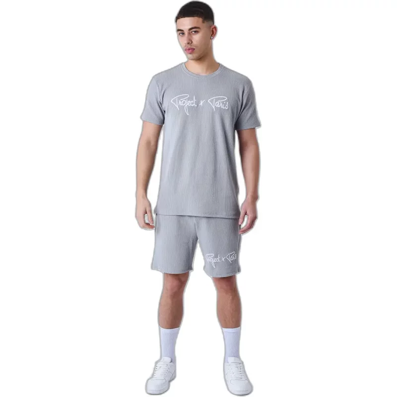 Short logo signature broderie Project X Paris Waffle