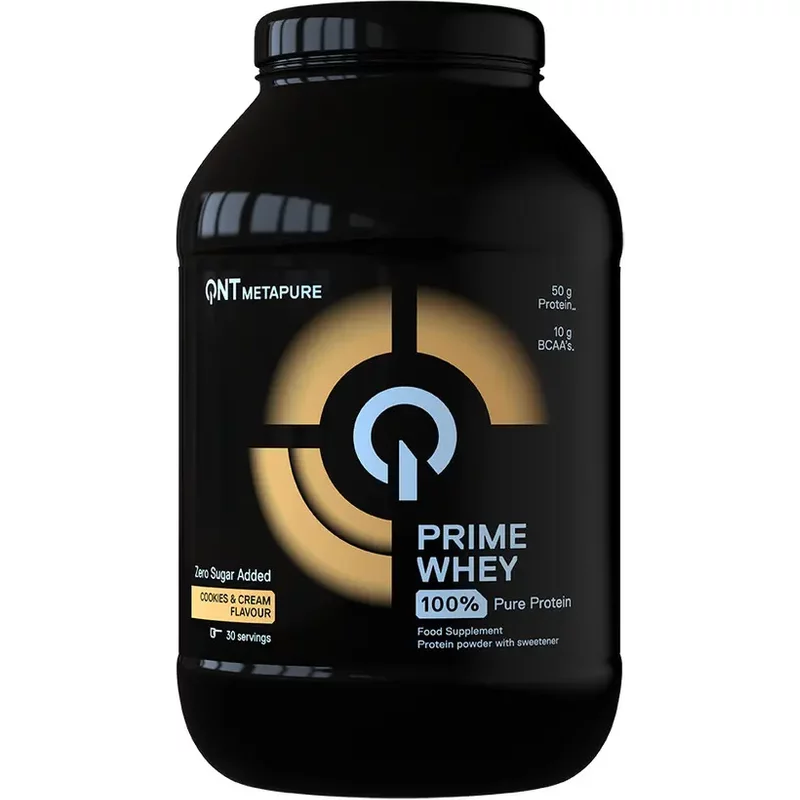 Protéine mélange 100 % d'isolat et de concentré de lactosérum Cookies & Cream QNT Prime Whey 908 g