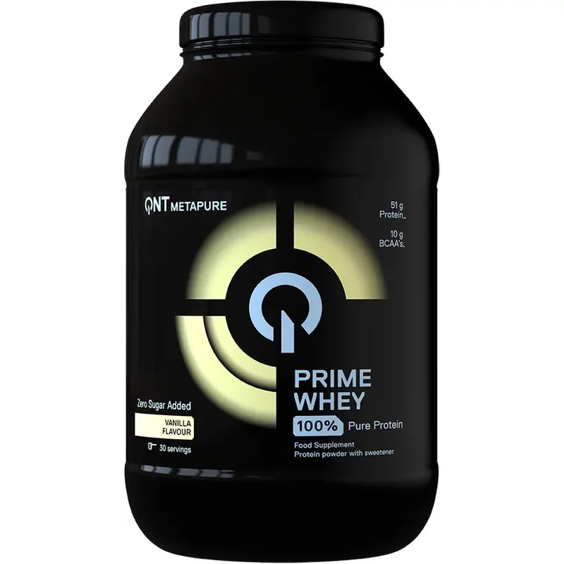 Protéine mélange 100 % d'isolat et de concentré de lactosérum Vanille QNT Prime Whey 908 g
