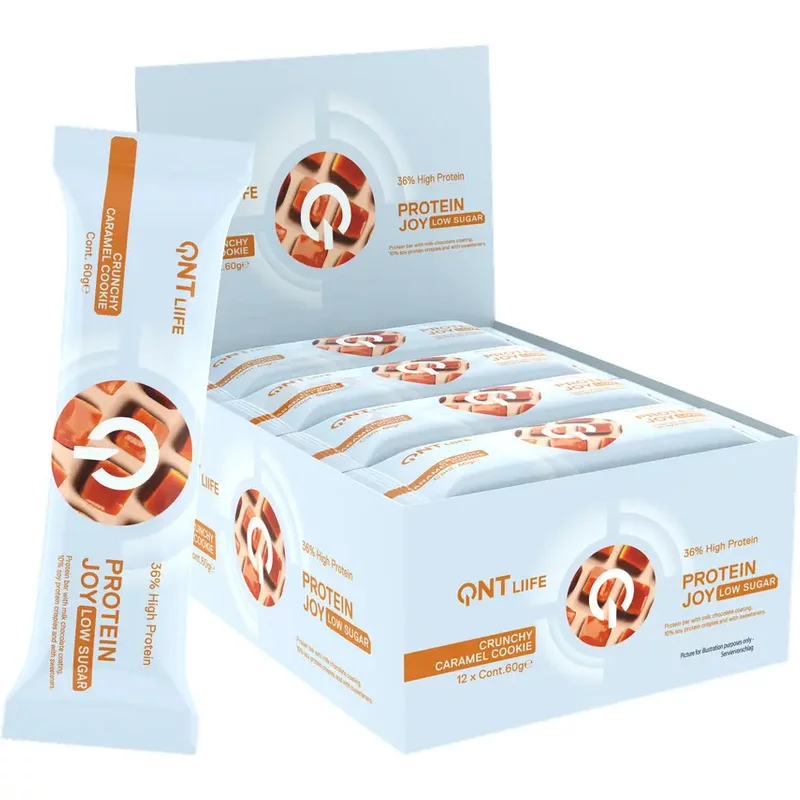 Nutrition protéinée au caramel QNT Protein Joy 36% Low Sugar Crunchy Caramel Cookie Dough