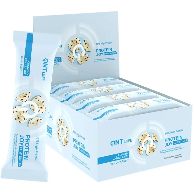 Nutrition protéinée au caramel QNT Protein Joy 36% Low Sugar Crunchy Vanilla Ice