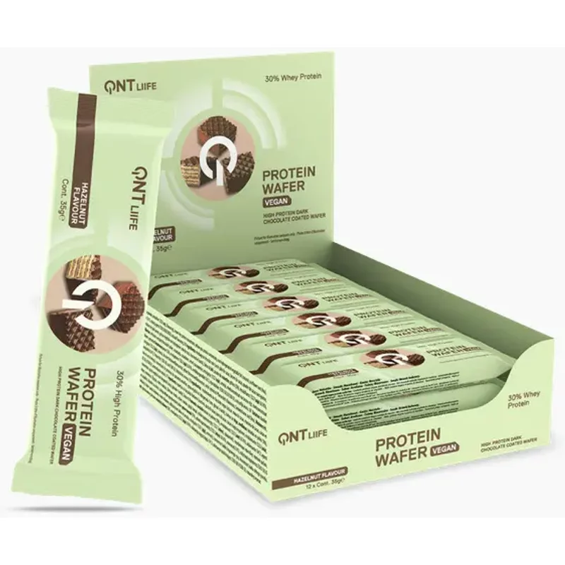 Nutrition protéinée Noisette QNT Vegan Wafer Bar