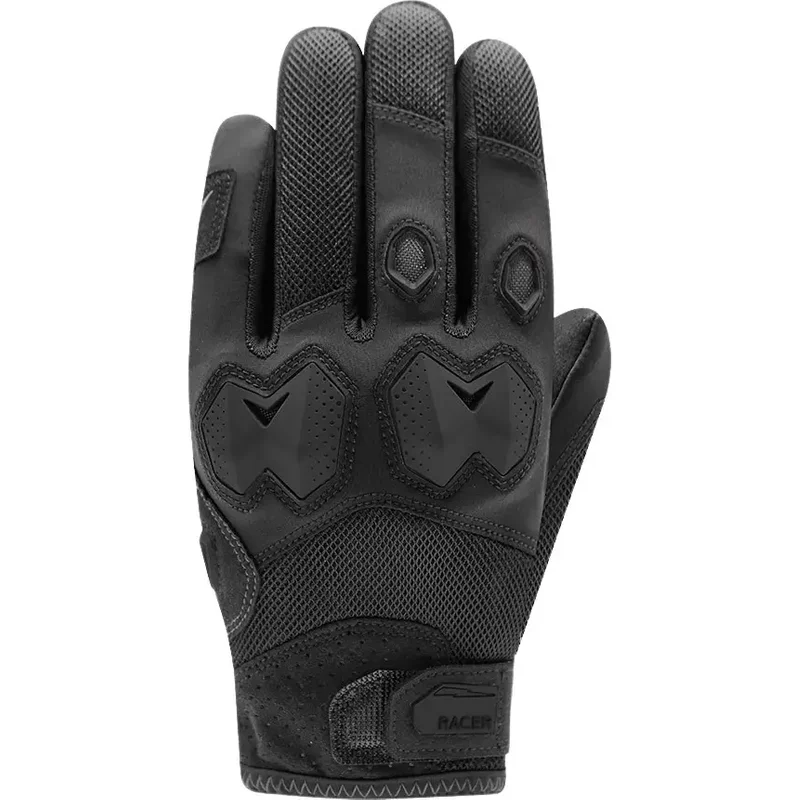 Gants moto été textile Racer Blocks D3O