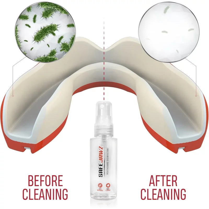 Désinfectant spray anti-bactéries microbiologiques pour protège-dents Safejawz