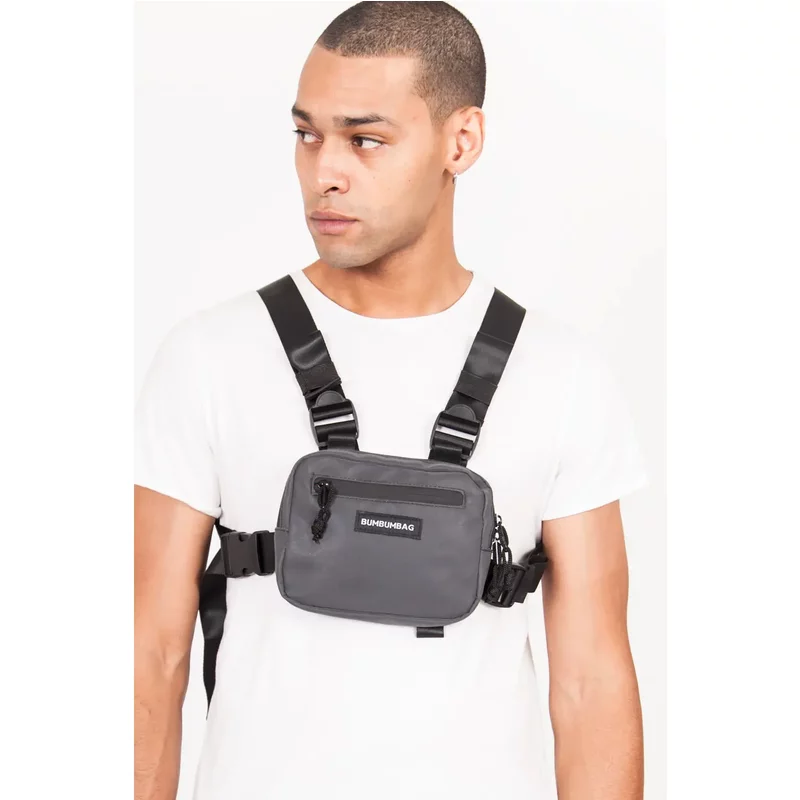 Mini sac poitrine réfléchissant avec logo Sixth June