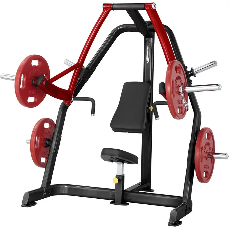 Appareil de musculation presse de déclinement assis charge plaque Steelflex
