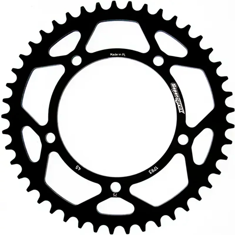 Couronne aluminium moto Supersprox RAL-1793:45