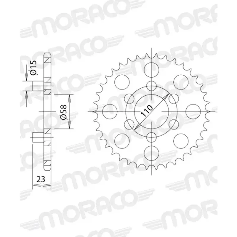Couronne moto Supersprox 50-32051-40
