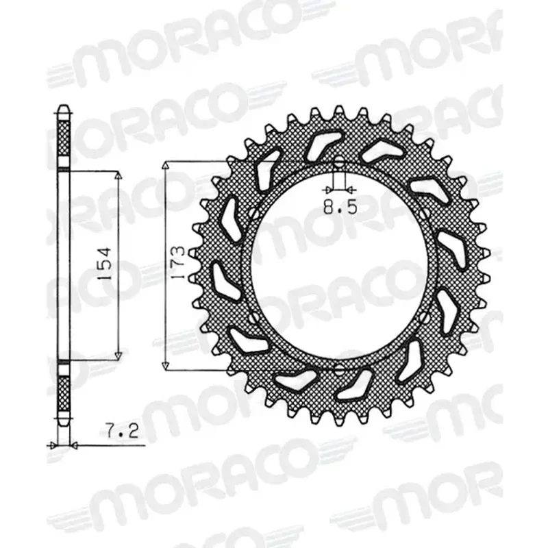 Couronne moto Supersprox RFE-6608:43 # 1-4695-43 # 50-29027-43