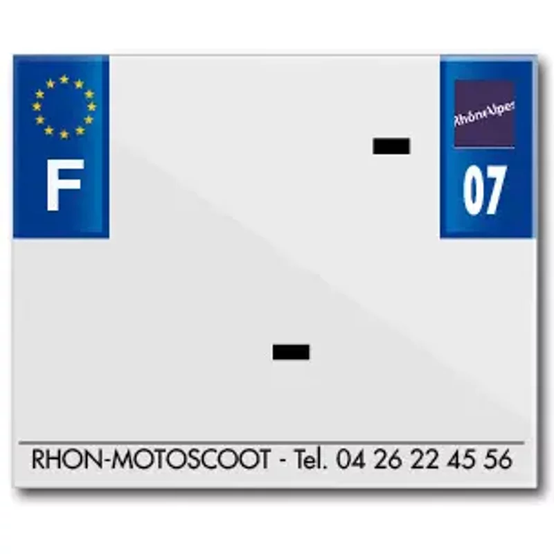 Bande plaque d'immatriculation pvc vierge Top Plaq 07