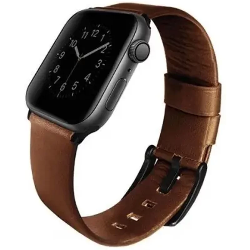 Bracelet de montre connectée cuir véritable 40 mm Uniq Mondain Apple Watch 4