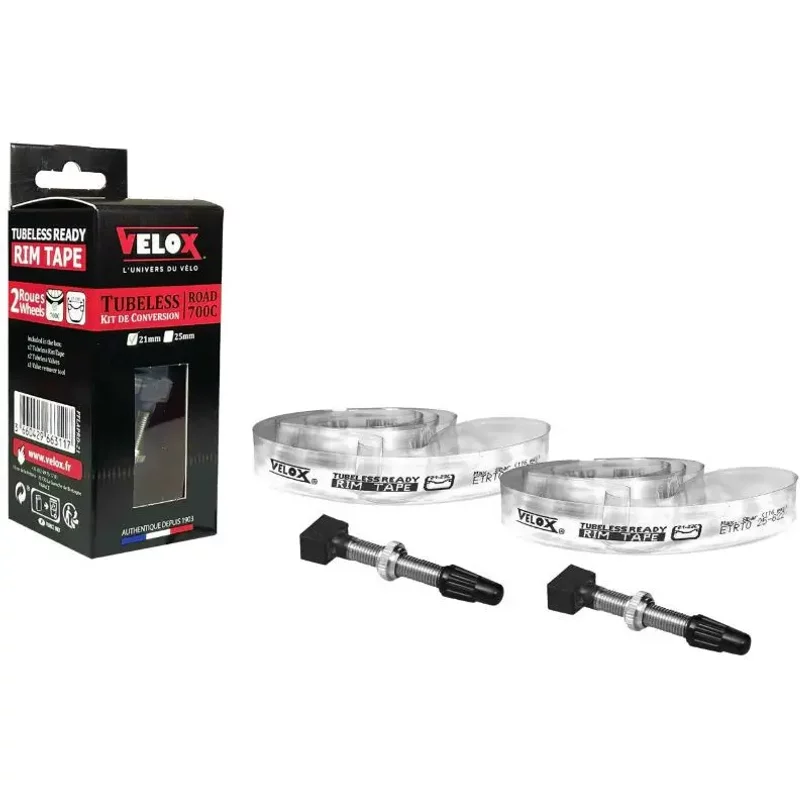 Kit de conversion tubeless route vendu par 2 en boîte Velox 700 x 21 mm