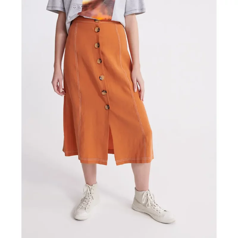 Jupe mi-longue femme Superdry Valley