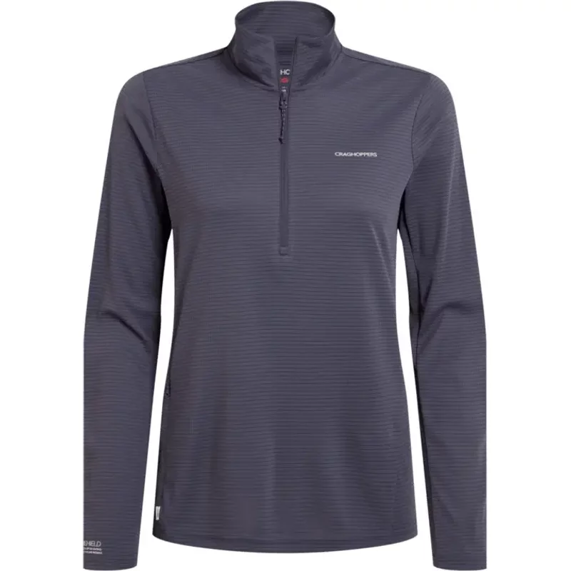 Women's 1/2 zip long sleeve jersey Craghoppers NosiLife SolarShield+