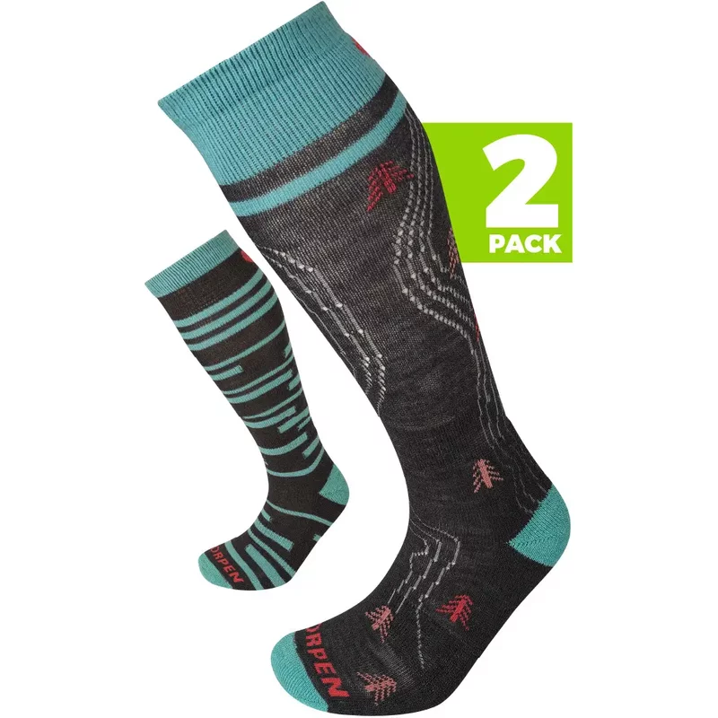 Women's merino wool socks Lorpen Mid Eco (x2)