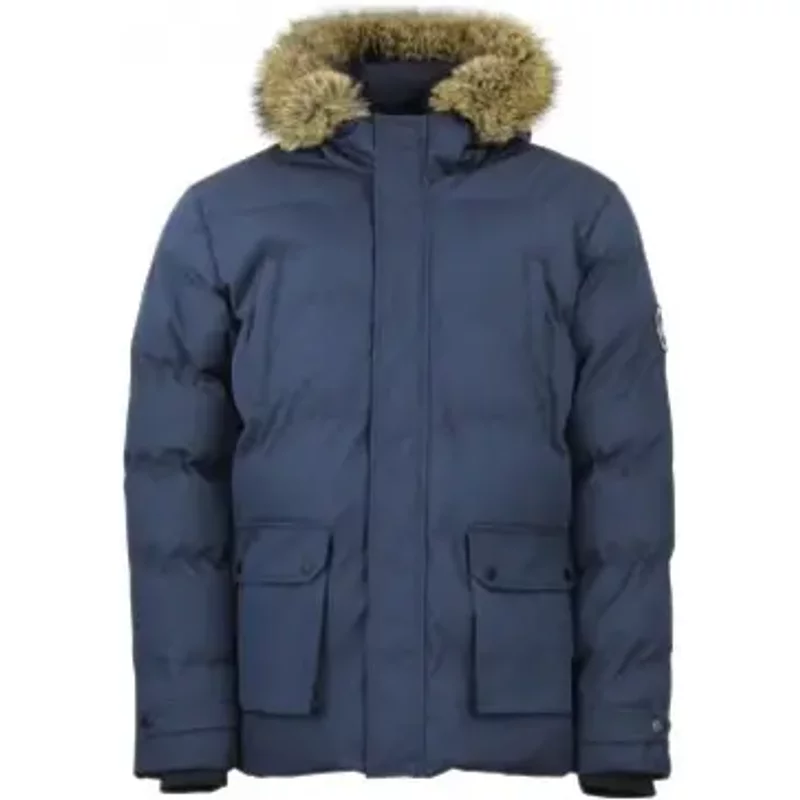 Peak Mountain's Canabel Waterproof Fur-Lined Hood Puffer