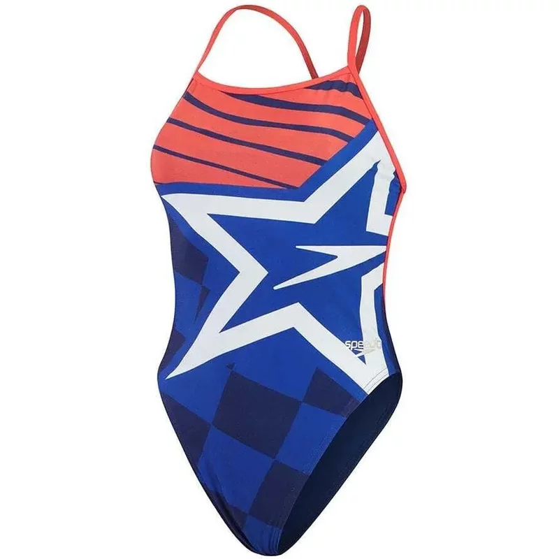 Women's 1-piece swimsuit Speedo Placem Dig Vback