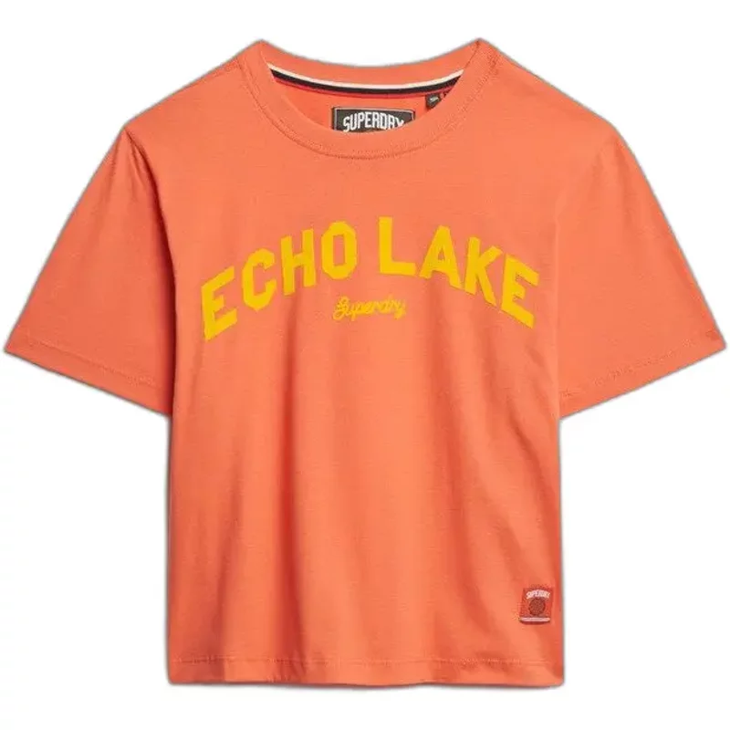 Loose fit straight women's T-shirt Superdry Location