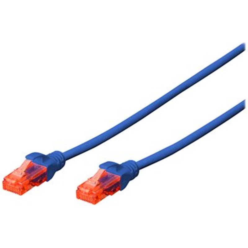 DIGITUS CAT 6 U/UTP Patchkabel - LSZH, 0,25m, blau