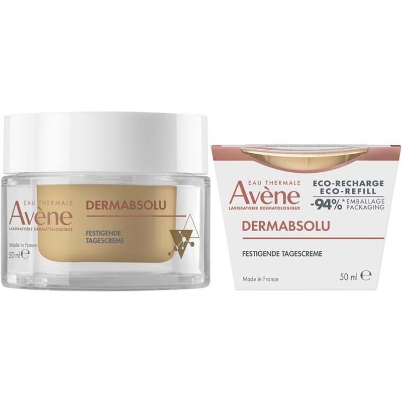 Avène DERMABSOLU festigende Tagescreme und Nachfüllpack als Set - Anti-Aging Pflege mit Bakuchiol