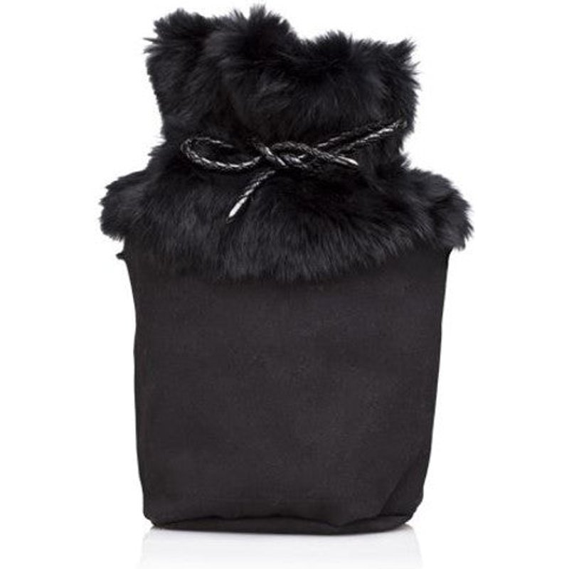 O Bag Canvas O Bag Basket Con Pelliccia Nero OBSCV10 Canvas O Bag Basket Colore Nero Con Pelliccia - OBSCV10 Canvas O Bag Basket Colore Nero Con Pelliccia-image