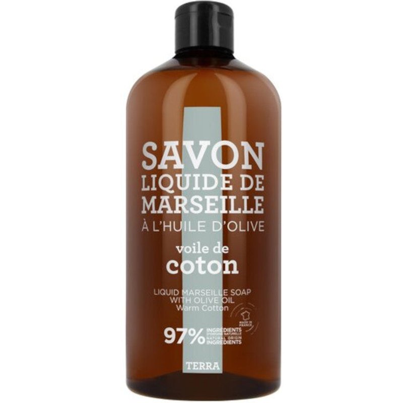 Terra Terra - Voile De Coton Savon Liquide De Marseille Recharge 1000 Ml - 1000 Ml Ricarica-image