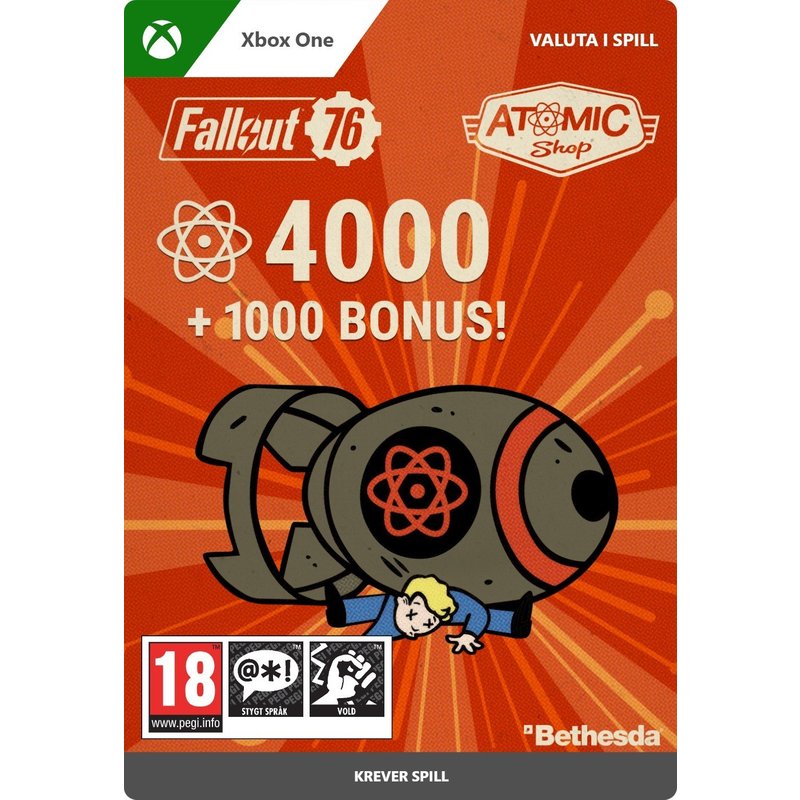 4000 (+1000 i bonus) Atoms - Fallout 76