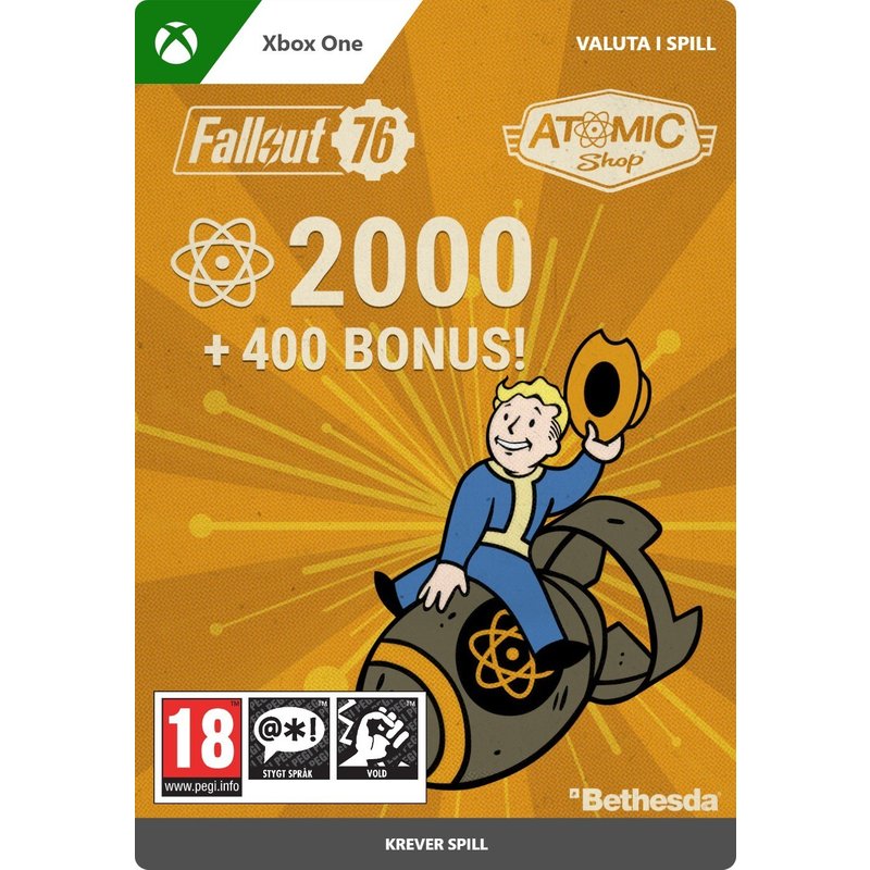 2000 (+400 i bonus) Atoms - Fallout 76