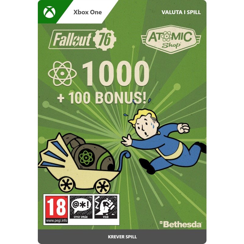 1000 (+100 i bonus) Atoms - Fallout 76