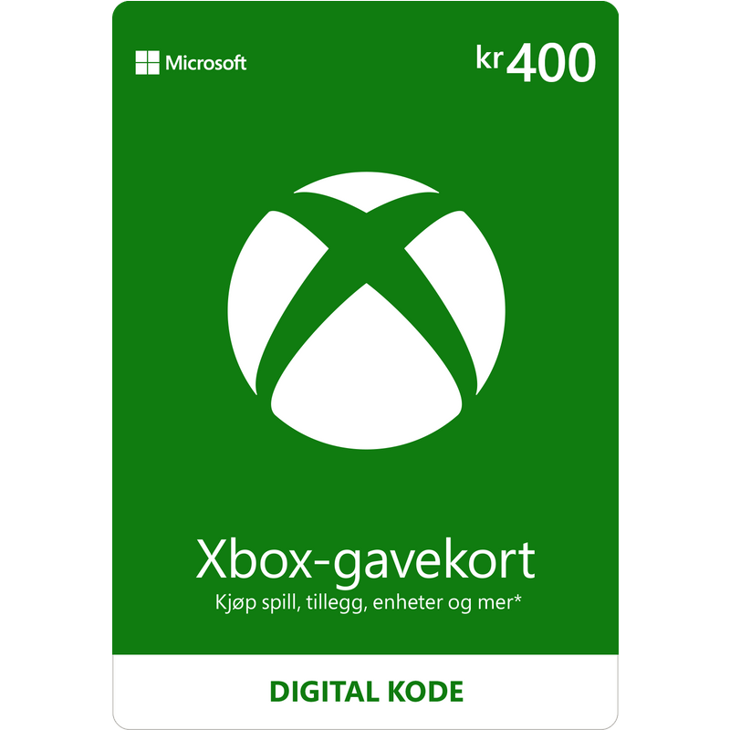 Xbox Gavekort 400 kr | Xbox Gift Card