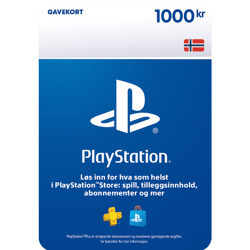 PlayStation Store gavekort 1000 kr