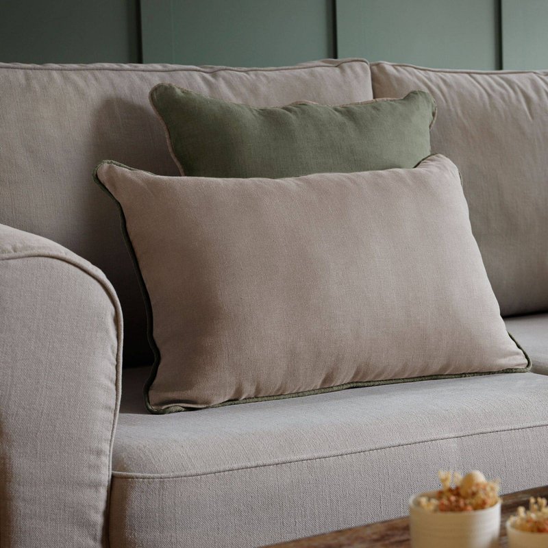 Coussin lin passepoil Carly